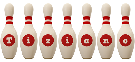 Tiziano bowling-pin logo