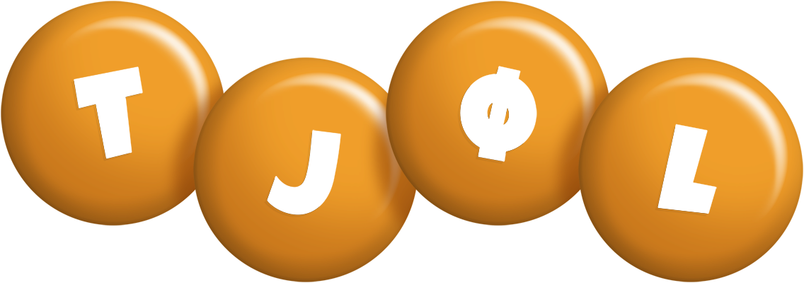 Tjøl candy-orange logo