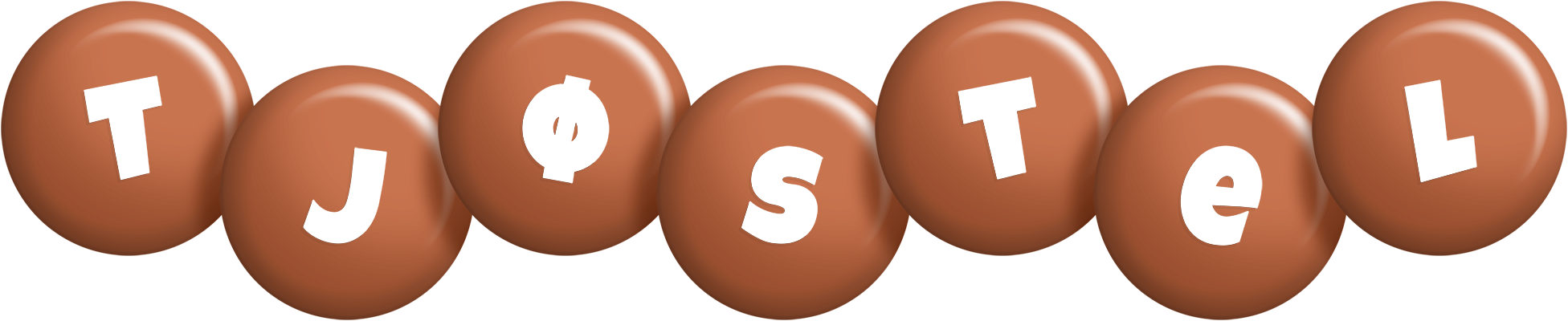 Tjøstel candy-brown logo