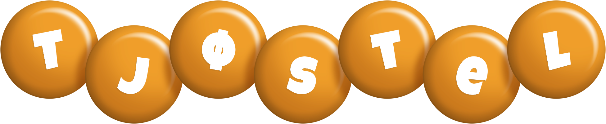 Tjøstel candy-orange logo