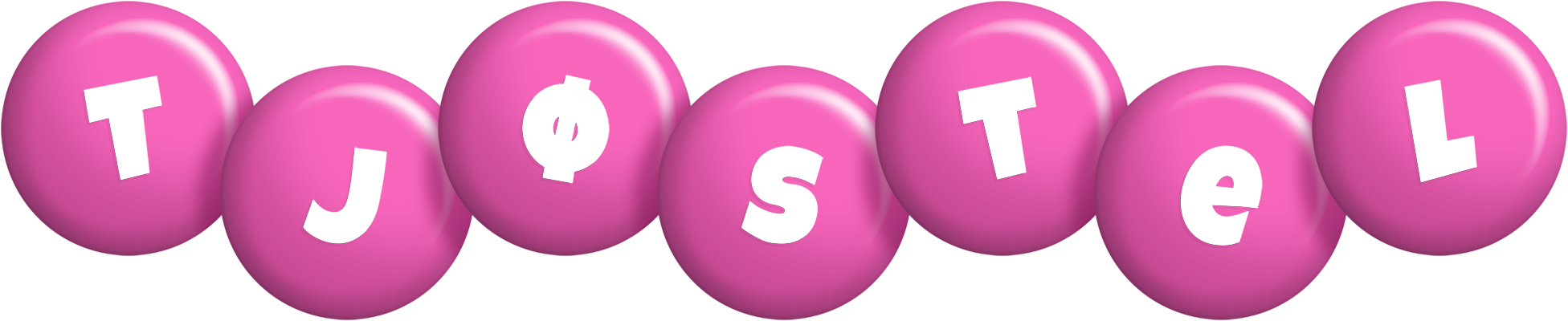 Tjøstel candy-pink logo