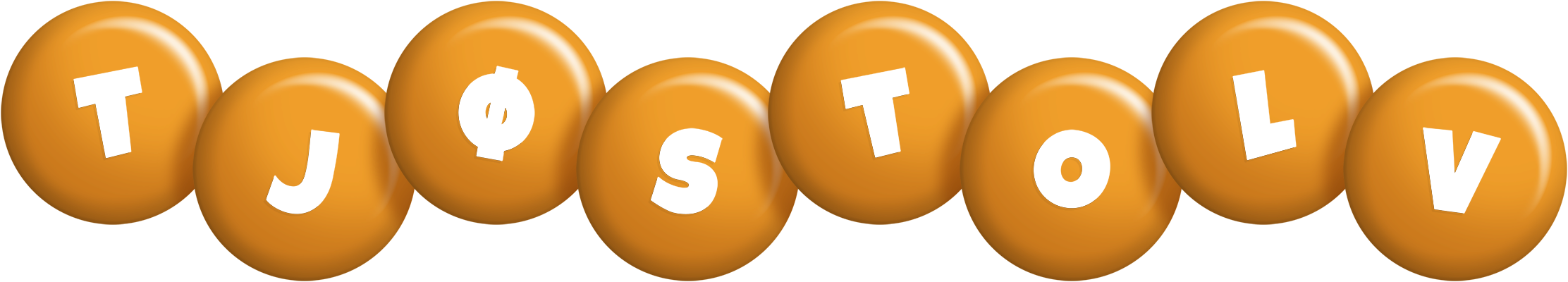 Tjøstolv candy-orange logo