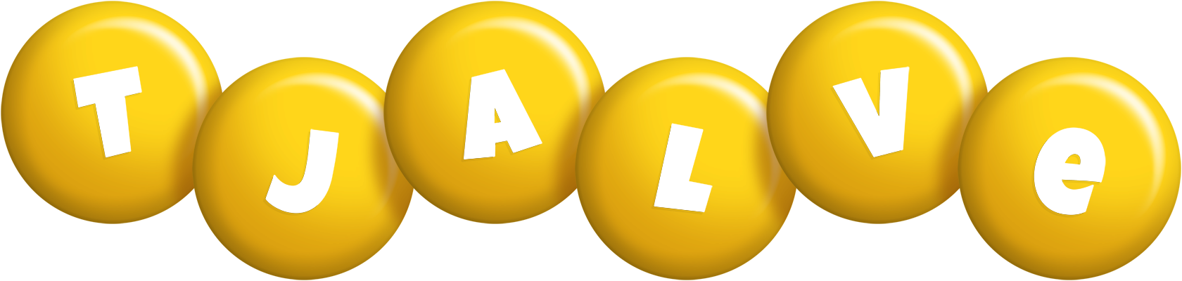 Tjalve candy-yellow logo