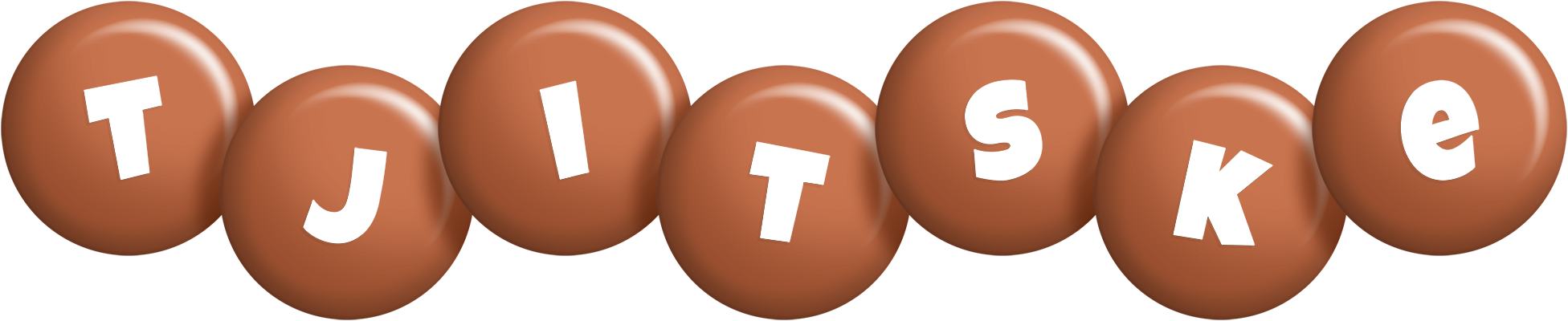 Tjitske candy-brown logo