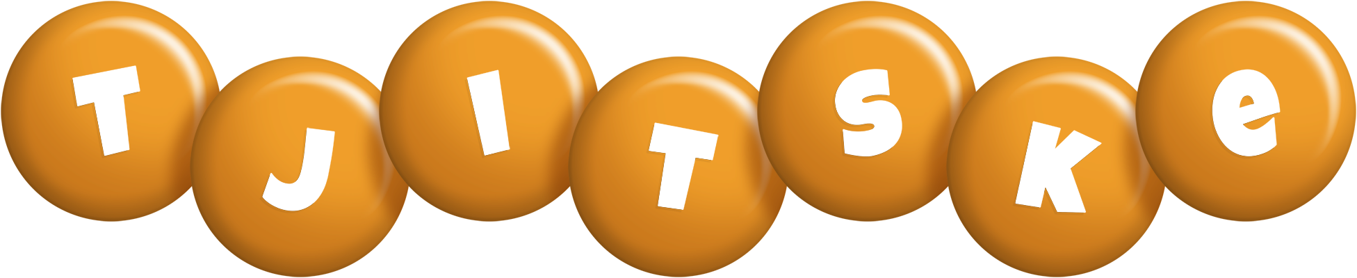 Tjitske candy-orange logo