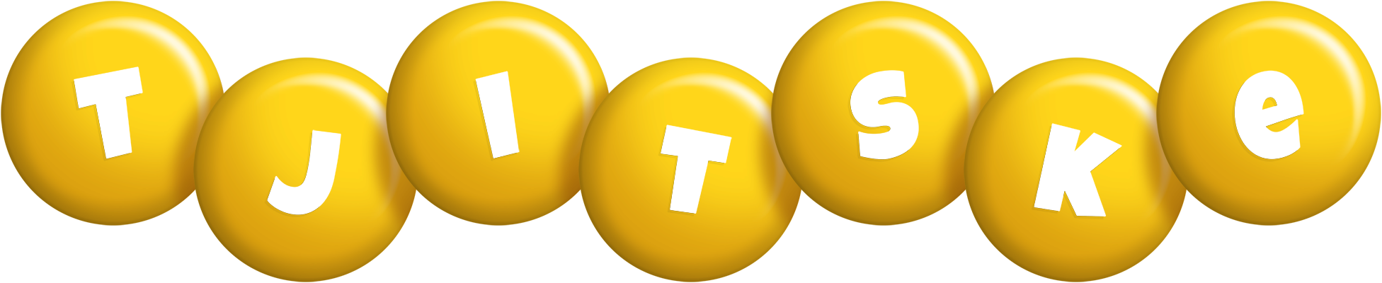 Tjitske candy-yellow logo