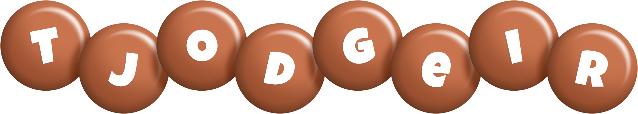 Tjodgeir candy-brown logo