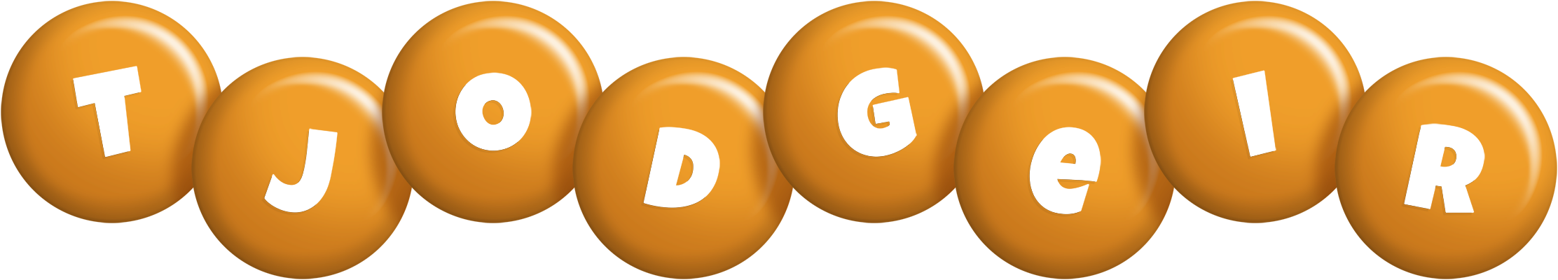 Tjodgeir candy-orange logo