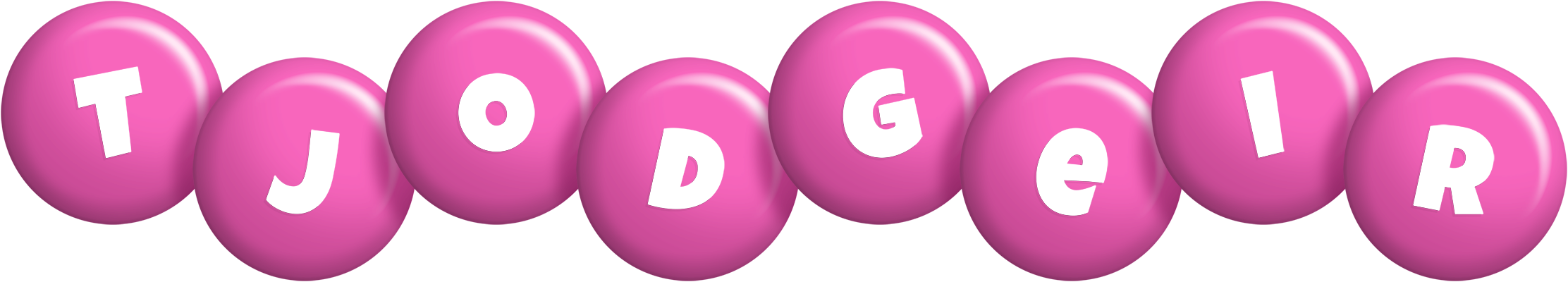Tjodgeir candy-pink logo