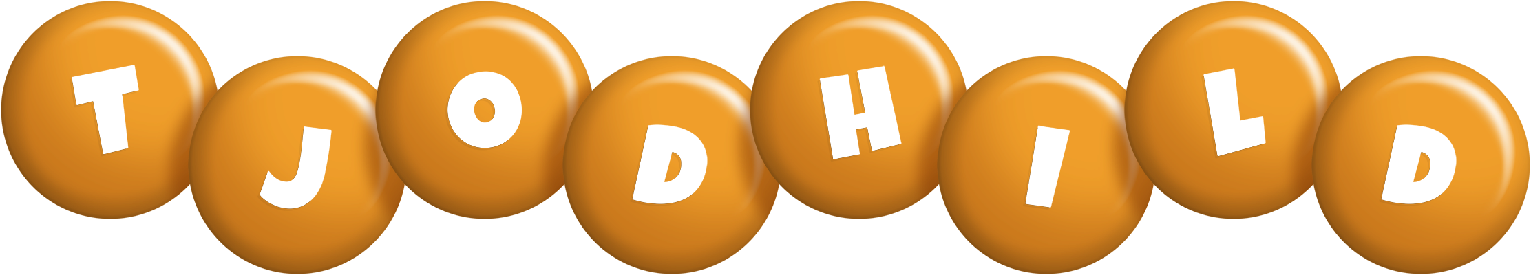 Tjodhild candy-orange logo