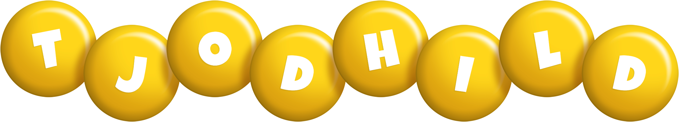 Tjodhild candy-yellow logo