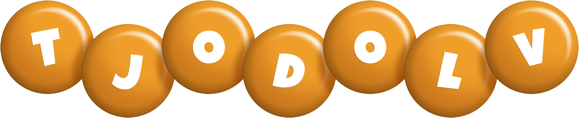 Tjodolv candy-orange logo