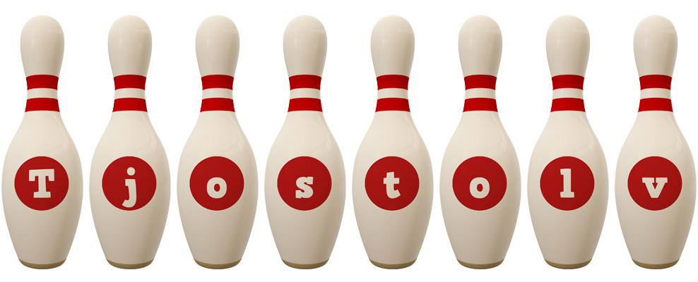 Tjostolv bowling-pin logo