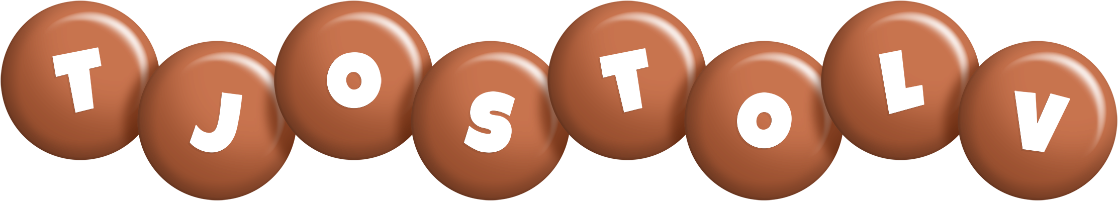 Tjostolv candy-brown logo