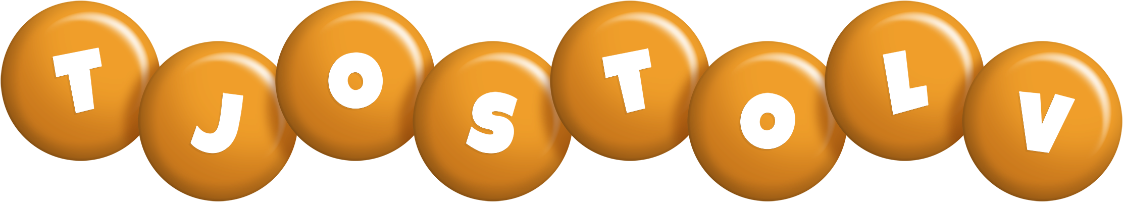 Tjostolv candy-orange logo
