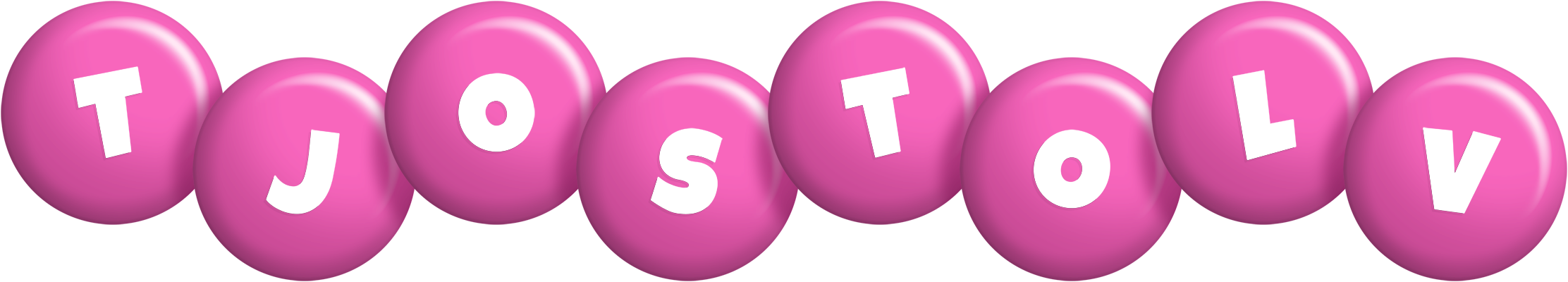 Tjostolv candy-pink logo