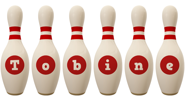 Tobine bowling-pin logo