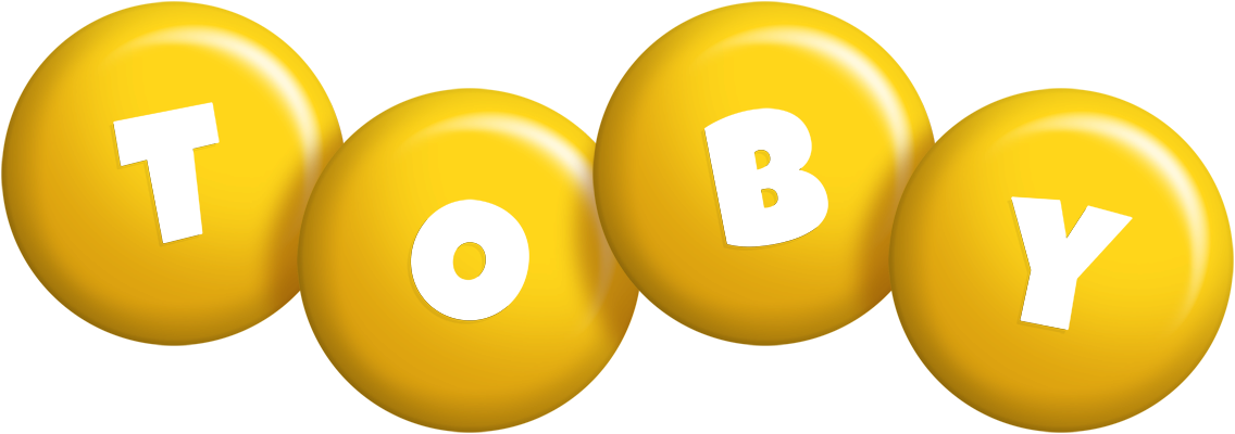 Toby candy-yellow logo