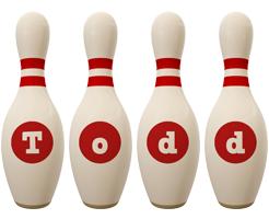 Todd bowling-pin logo