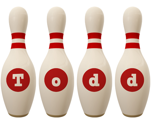 Todd bowling-pin logo
