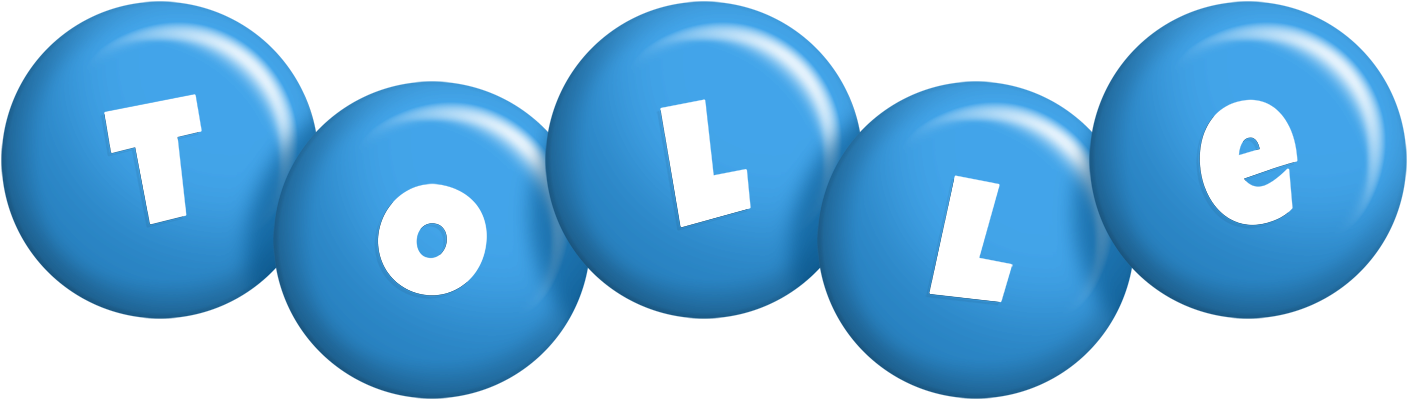 Tolle candy-blue logo