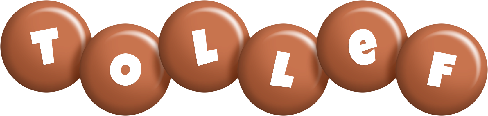 Tollef candy-brown logo