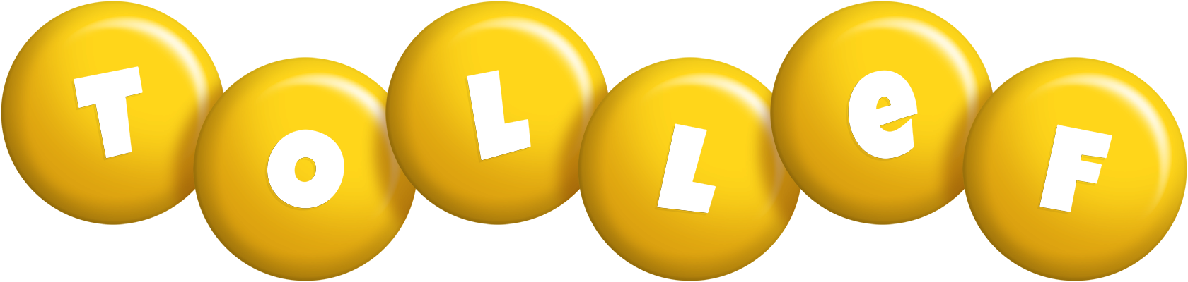 Tollef candy-yellow logo