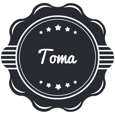 Toma badge logo