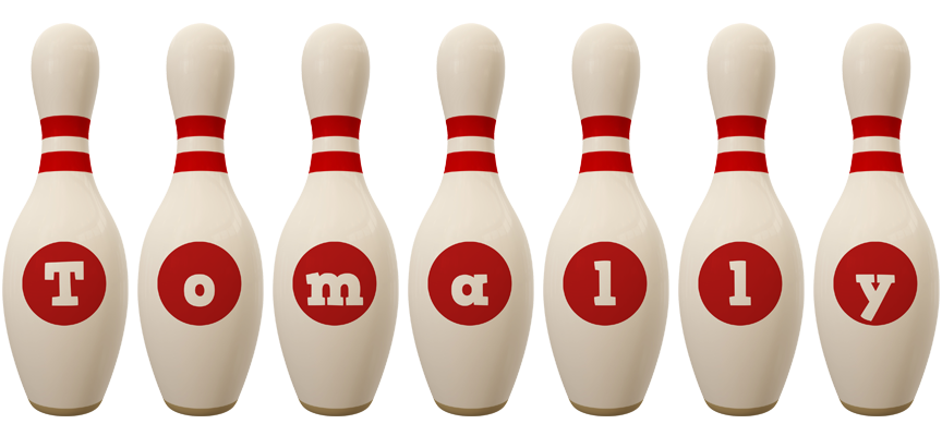 Tomally bowling-pin logo