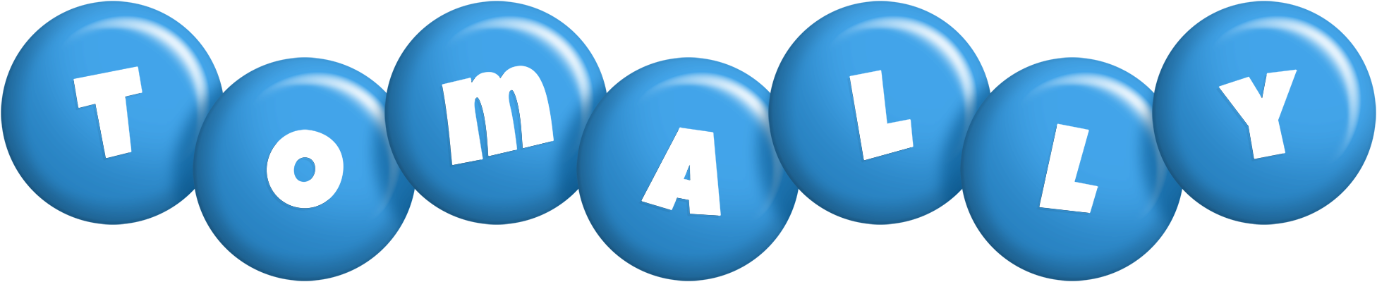 Tomally candy-blue logo