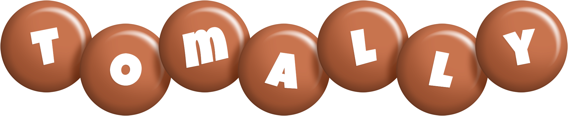 Tomally candy-brown logo