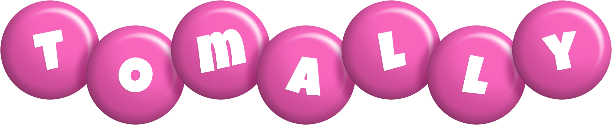 Tomally candy-pink logo