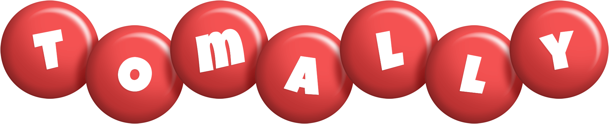Tomally candy-red logo