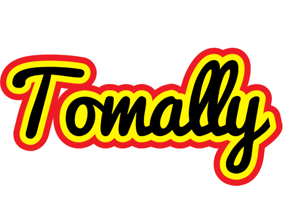 Tomally flaming logo