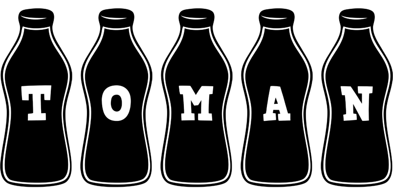 Toman bottle logo