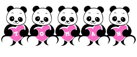 Toman love-panda logo