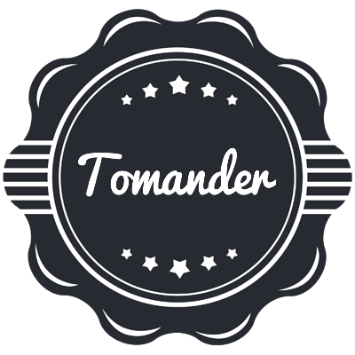 Tomander badge logo