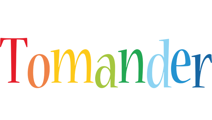 Tomander birthday logo