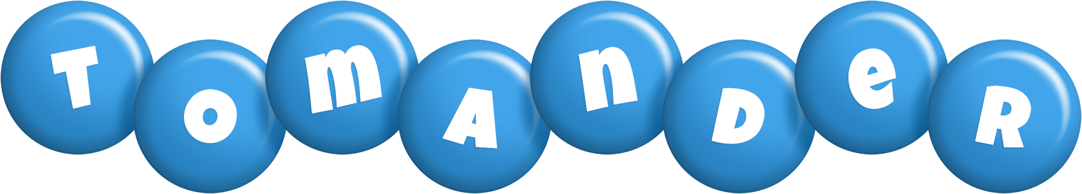 Tomander candy-blue logo