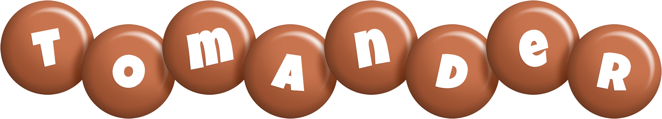 Tomander candy-brown logo