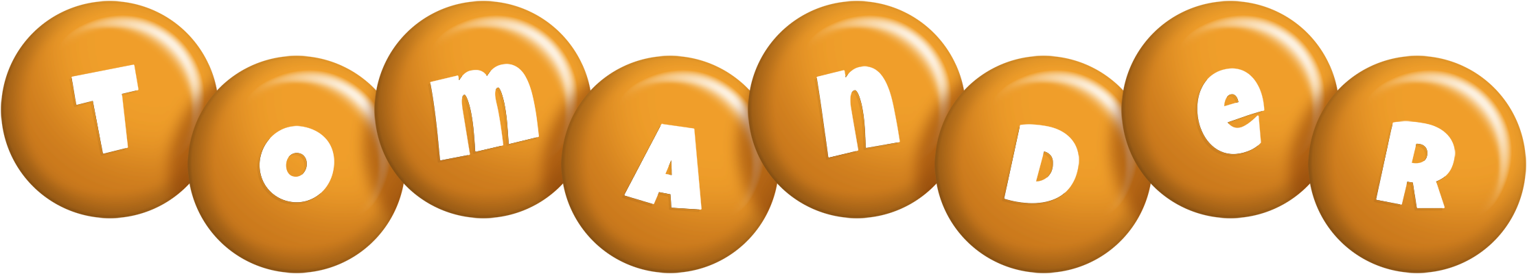 Tomander candy-orange logo