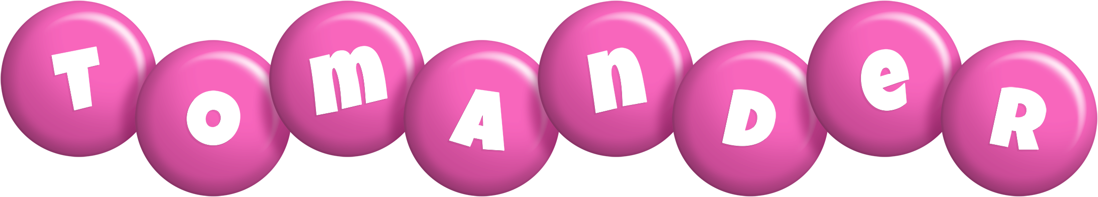 Tomander candy-pink logo
