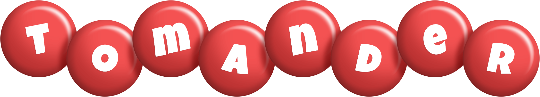 Tomander candy-red logo