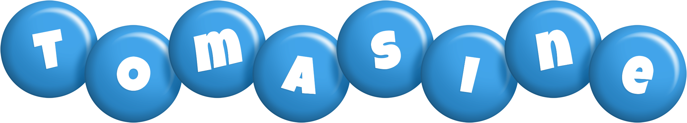 Tomasine candy-blue logo