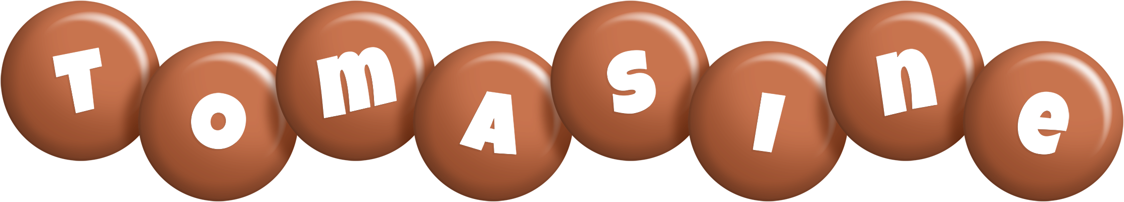 Tomasine candy-brown logo