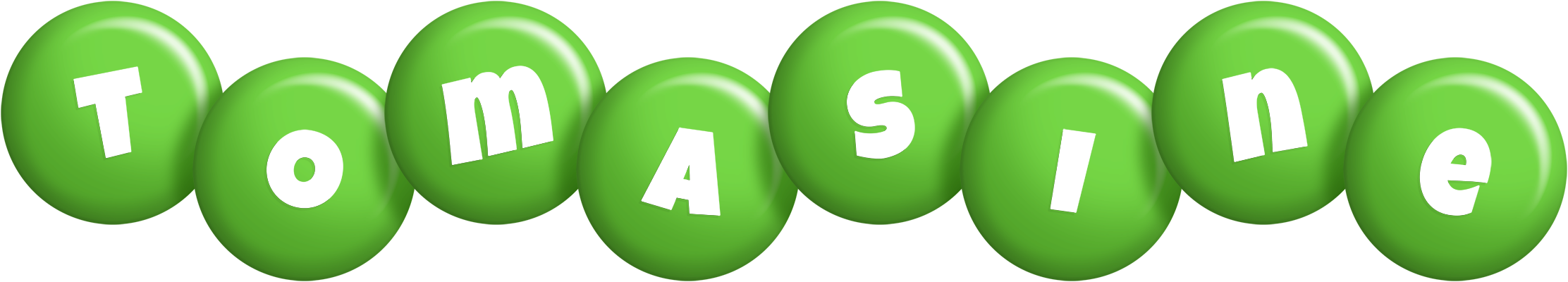 Tomasine candy-green logo