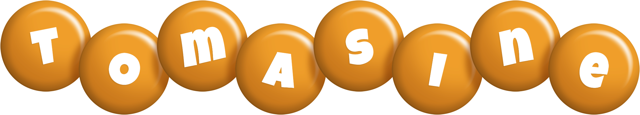 Tomasine candy-orange logo