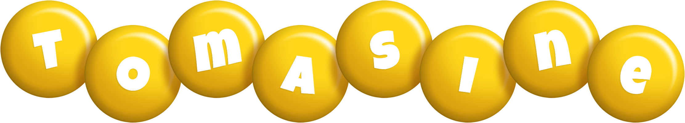 Tomasine candy-yellow logo