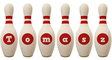 Tomasz bowling-pin logo