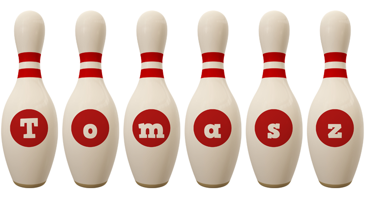 Tomasz bowling-pin logo